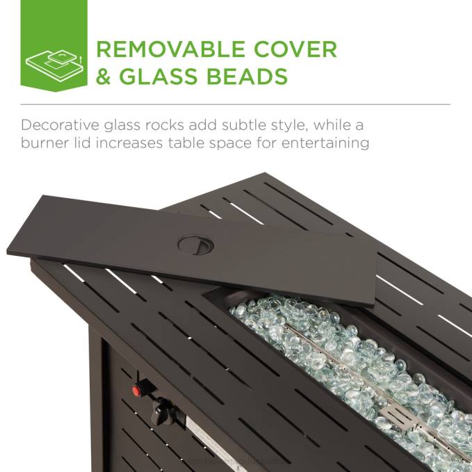 vida al aire libre | Best Choice Products Brasero de gas propano de acero de 50,000 BTU con encendido automático marron oscuro08BN855