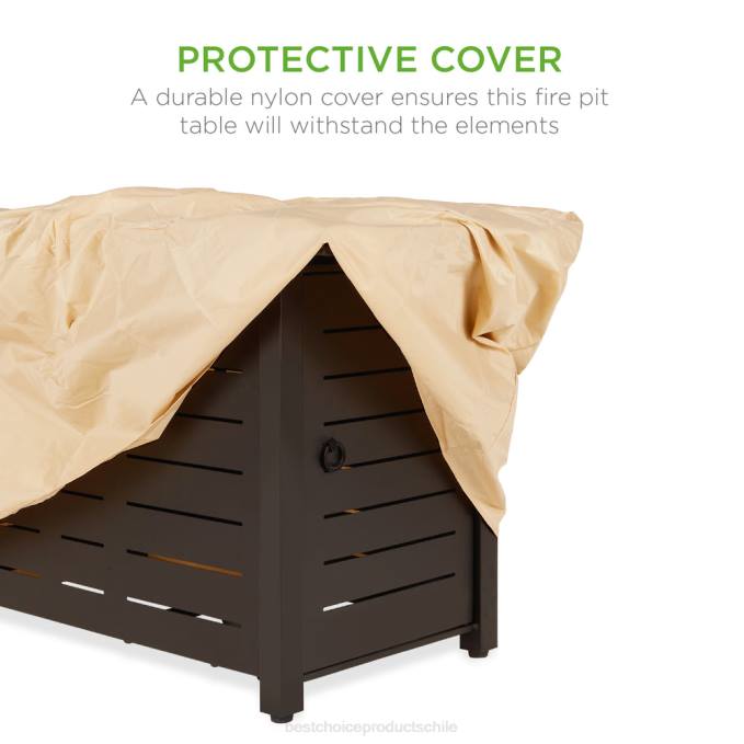 vida al aire libre | Best Choice Products Brasero de gas propano de acero de 50,000 BTU con encendido automático marron oscuro08BN855