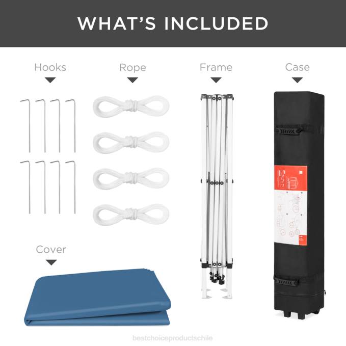 vida al aire libre | Best Choice Products Tienda de campaña con dosel emergente portátil para exteriores con estuche de transporte, 10x10 pies azul08BN1153