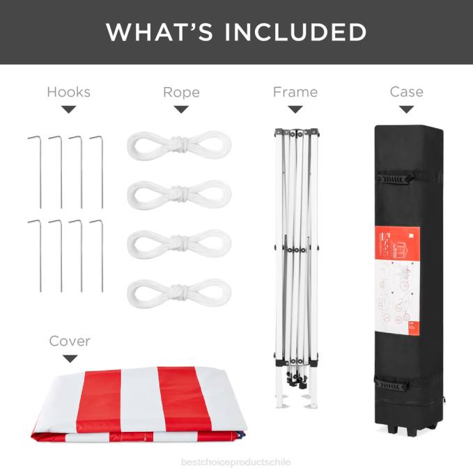 vida al aire libre | Best Choice Products Tienda de campaña con dosel emergente portátil para exteriores con estuche de transporte, 10x10 pies bandera estadounidense08BN1157