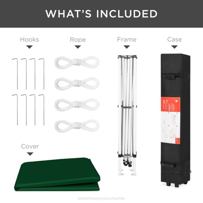 vida al aire libre | Best Choice Products Tienda de campaña con dosel emergente portátil para exteriores con estuche de transporte, 10x10 pies bosque verde08BN1159