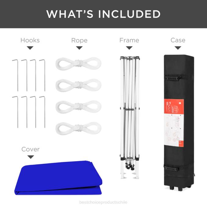 vida al aire libre | Best Choice Products Tienda de campaña con dosel emergente portátil para exteriores con estuche de transporte, 10x10 pies recurso azul08BN1161