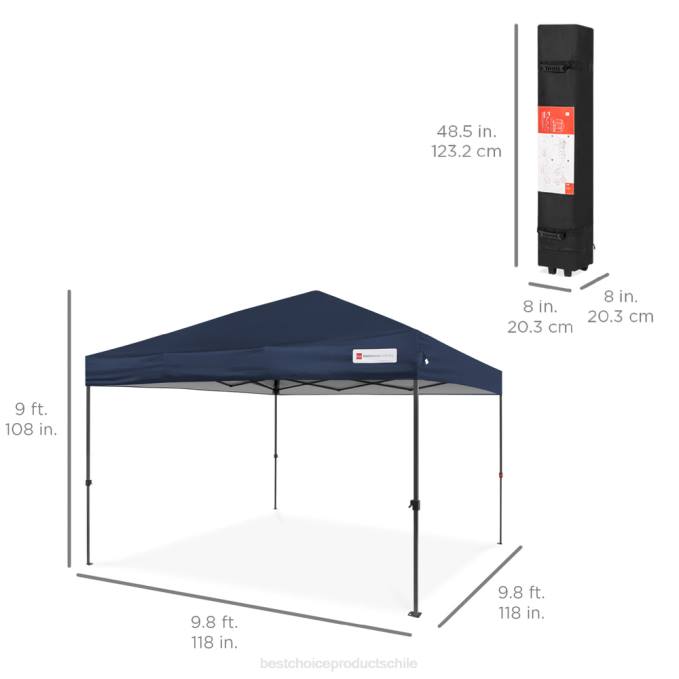 vida al aire libre | Best Choice Products Toldo desplegable instantáneo para una sola persona con bolsa con ruedas azul08BN1052
