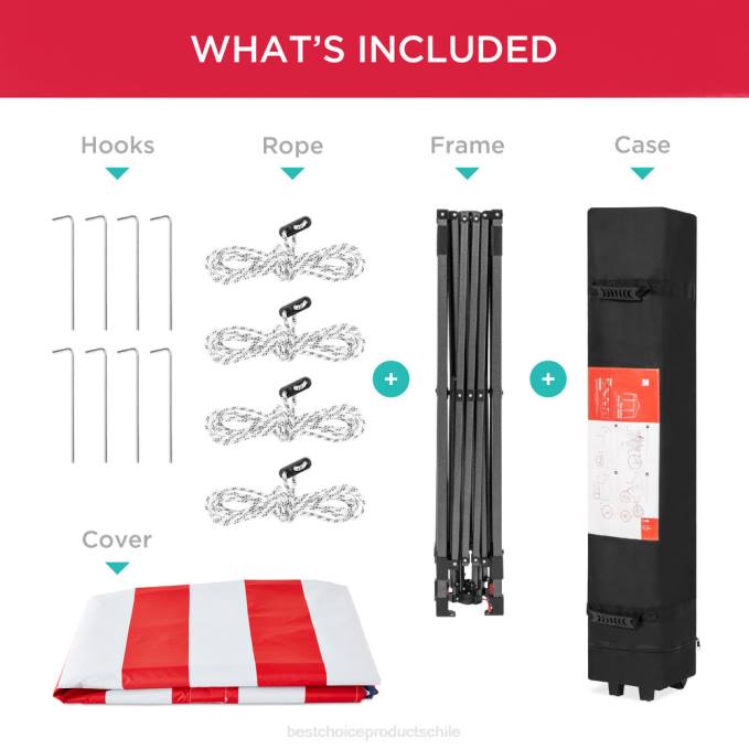 vida al aire libre | Best Choice Products Toldo desplegable instantáneo para una sola persona con bolsa con ruedas bandera estadounidense08BN1059