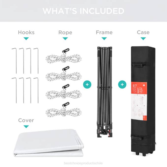 vida al aire libre | Best Choice Products Toldo desplegable instantáneo para una sola persona con bolsa con ruedas blanco08BN1054