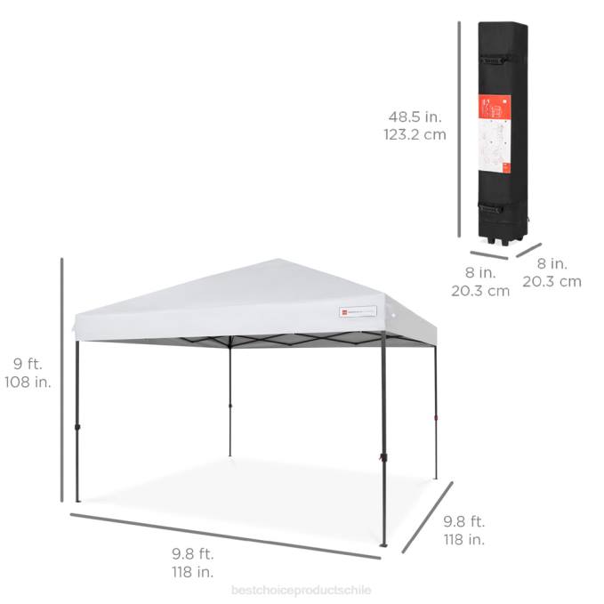 vida al aire libre | Best Choice Products Toldo desplegable instantáneo para una sola persona con bolsa con ruedas blanco08BN1054