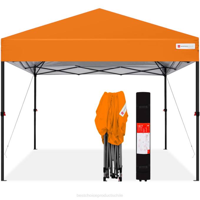 vida al aire libre | Best Choice Products Toldo desplegable instantáneo para una sola persona con bolsa con ruedas naranja08BN1058