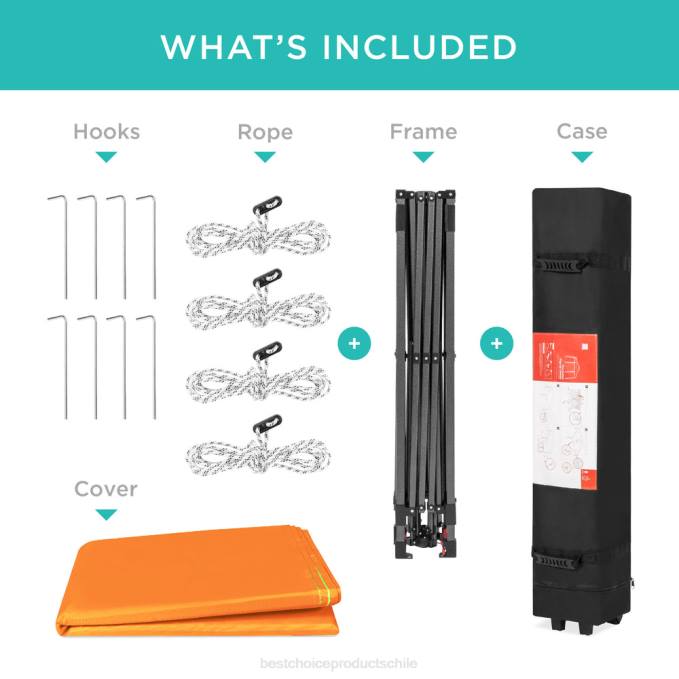 vida al aire libre | Best Choice Products Toldo desplegable instantáneo para una sola persona con bolsa con ruedas naranja08BN1058