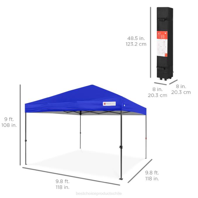vida al aire libre | Best Choice Products Toldo desplegable instantáneo para una sola persona con bolsa con ruedas recurso azul08BN1060