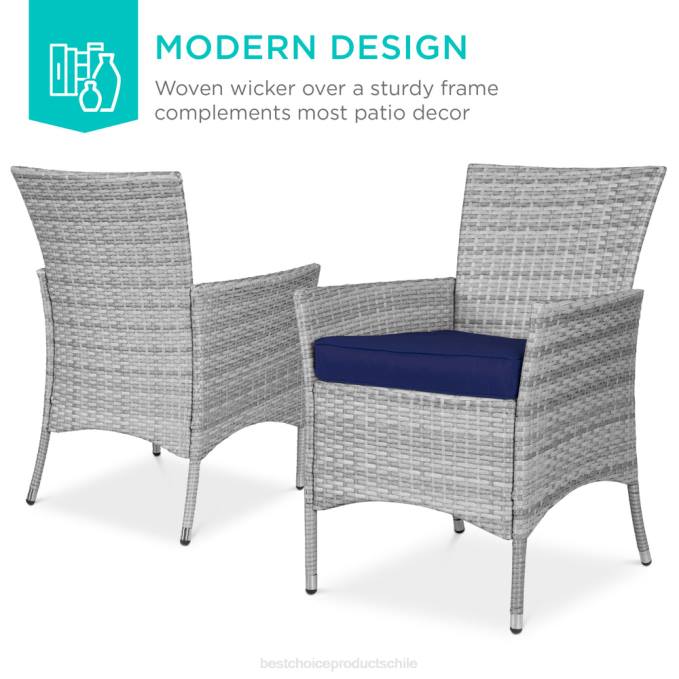 vida al aire libre | Best Choice Products Juego de mesa de comedor de mimbre para patio de 5 piezas con 4 sillas Armada08BN407