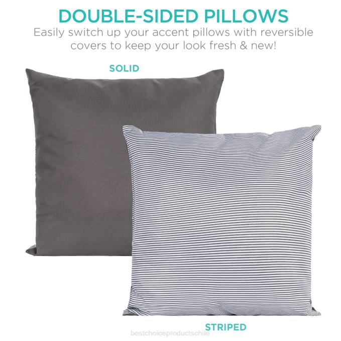 vida al aire libre | Best Choice Products Sofá cama seccional de mimbre 2 en 1 de 5 piezas con asientos ajustables, dosel y funda gris08BN1468