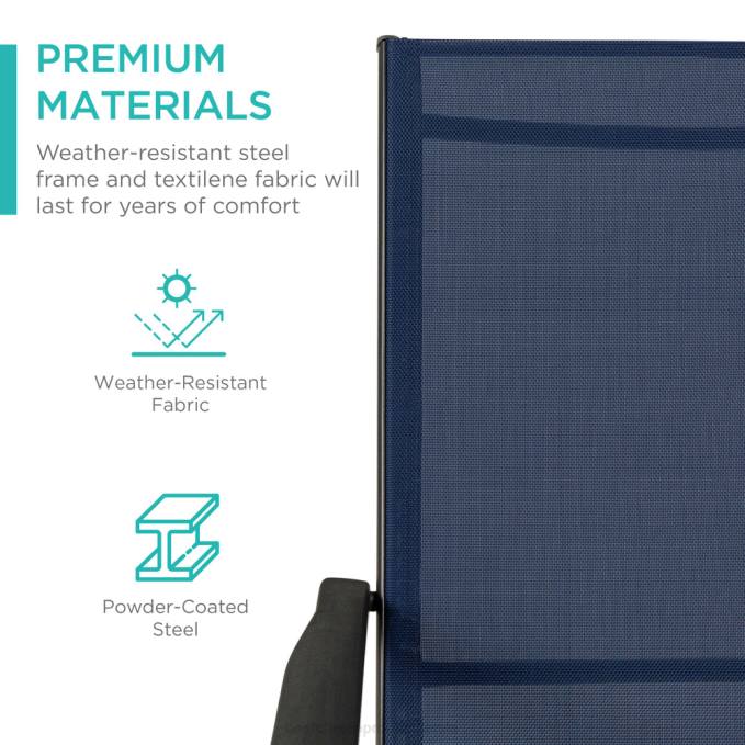 vida al aire libre | Best Choice Products Juego de 2 sillones reclinables para patio exterior con estructura resistente al óxido. Armada08BN826