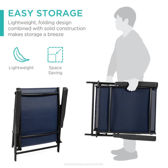 vida al aire libre | Best Choice Products Juego de 2 sillones reclinables para patio exterior con estructura resistente al óxido. Armada08BN826