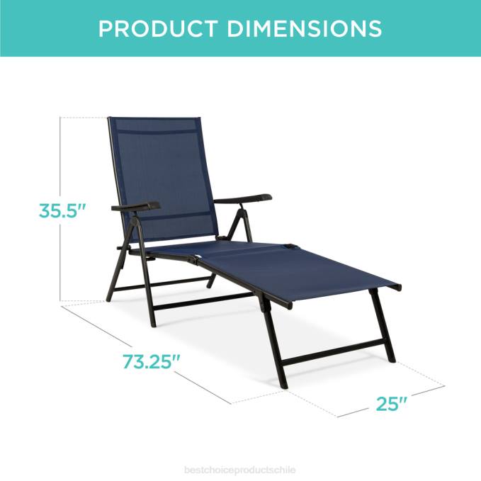 vida al aire libre | Best Choice Products Juego de 2 sillones reclinables para patio exterior con estructura resistente al óxido. Armada08BN826