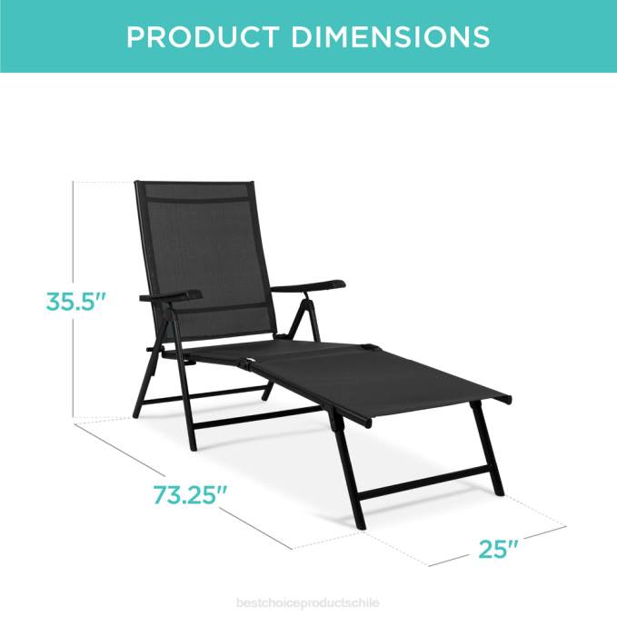 vida al aire libre | Best Choice Products Juego de 2 sillones reclinables para patio exterior con estructura resistente al óxido. negro08BN829