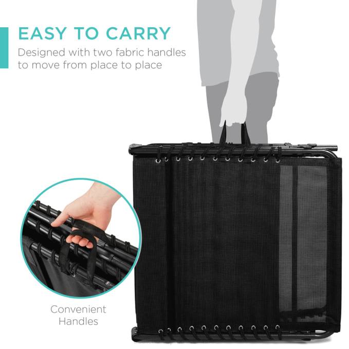 vida al aire libre | Best Choice Products Sillón reclinable portátil para patio con almohada negro08BN832