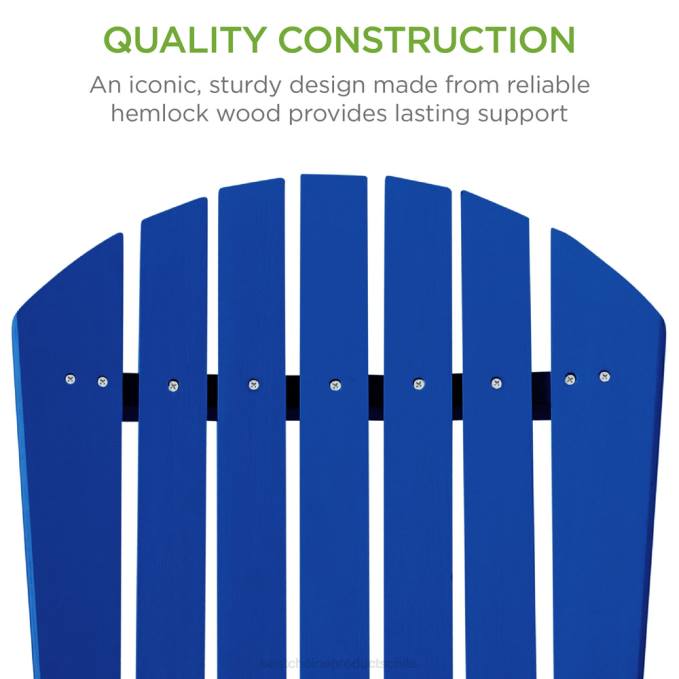 vida al aire libre | Best Choice Products Silla Adirondack plegable de madera, muebles decorativos con vetas de madera natural azul08BN747