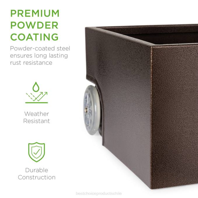 vida al aire libre | Best Choice Products Base de paraguas de acero portátil que soporta hasta 150 libras con macetero rellenable y ruedas. marrón08BN422