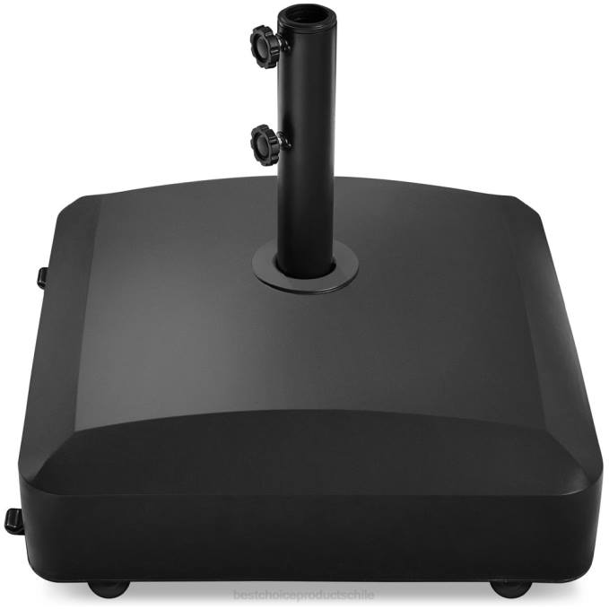 vida al aire libre | Best Choice Products Base para paraguas móvil rellenable con 4 ruedas, 2 candados, capacidad de 123 lb negro08BN418