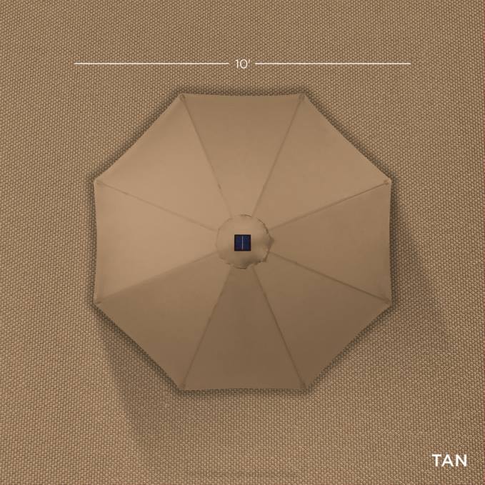 vida al aire libre | Best Choice Products Sombrilla de patio con luz LED solar con ajuste de inclinación, resistencia a los rayos UV broncearse08BN1334