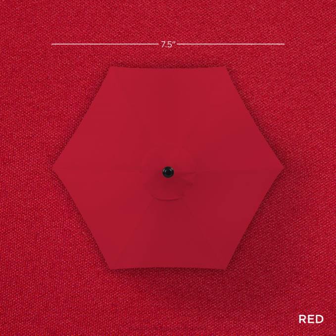 vida al aire libre | Best Choice Products Sombrilla solar para patio al aire libre con botón de inclinación y manivela rojo08BN860