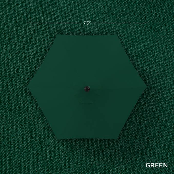 vida al aire libre | Best Choice Products Sombrilla solar para patio al aire libre con botón de inclinación y manivela verde08BN864